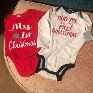 Two first Christmas outfits